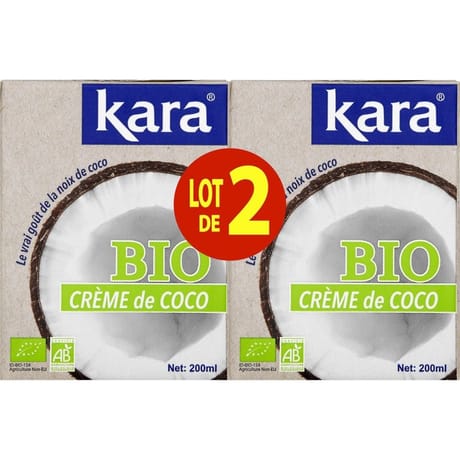 Kara lot 2 crème coco bio 2x200ml