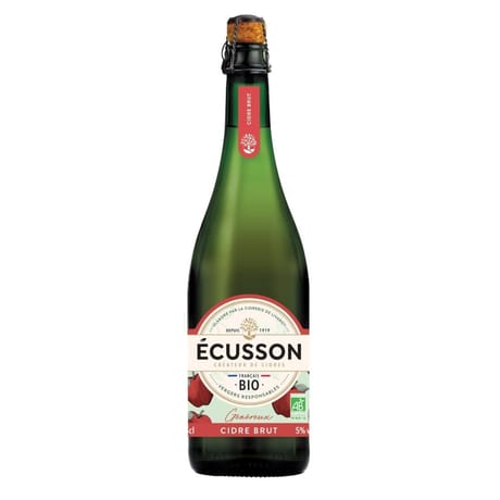 Ecusson bio brut généreux 75cl Vol.5%