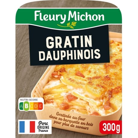 Fleury Michon gratin dauphinois jambon supérieur 300g