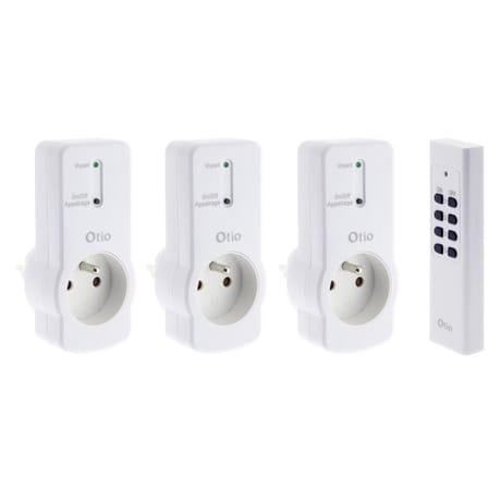 Otio pack de 3 prises télécommandées avec télécommande