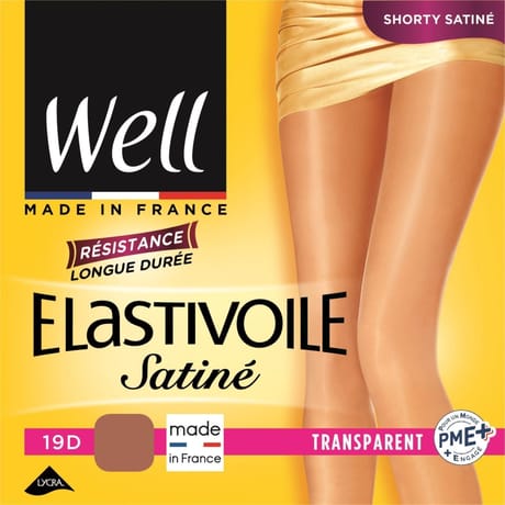 Collant transparent élastivoile satiné Well IBIZA T1
