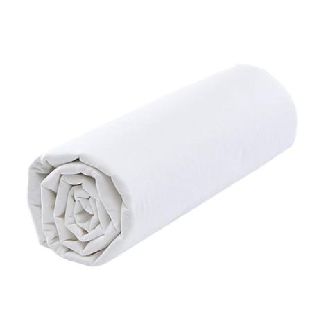Drap housse 160x200 uni blanc 57 fils