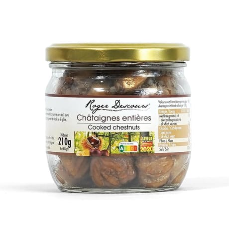 Roger descours chataignes entieres bocal 210g