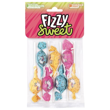 Fizzy sachets sucettes licorne 70g