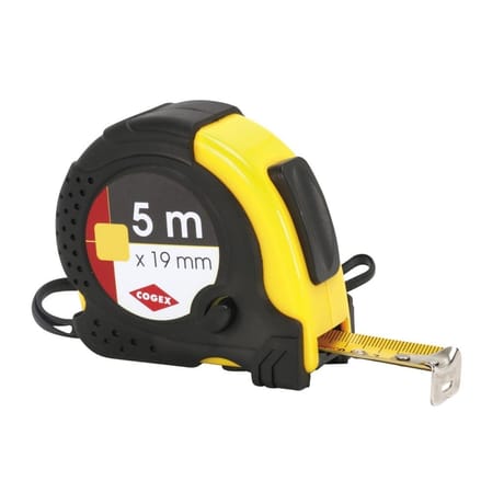 Mètre ruban 5m x 19mm bimatière 2 stop