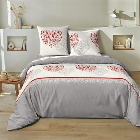 Parure drap 240x290cm + drap housse 140x190cm + 2 taies 63x63cm celia flanelle