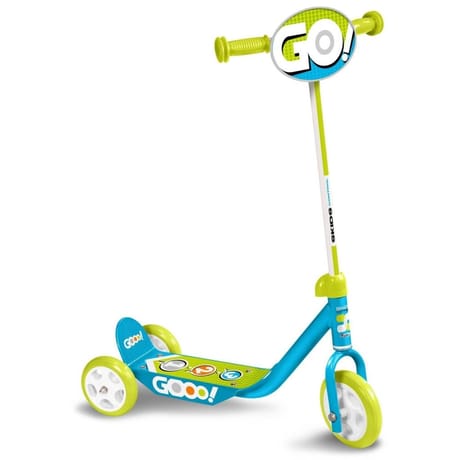 Trottinette 3 roues bleu skids control