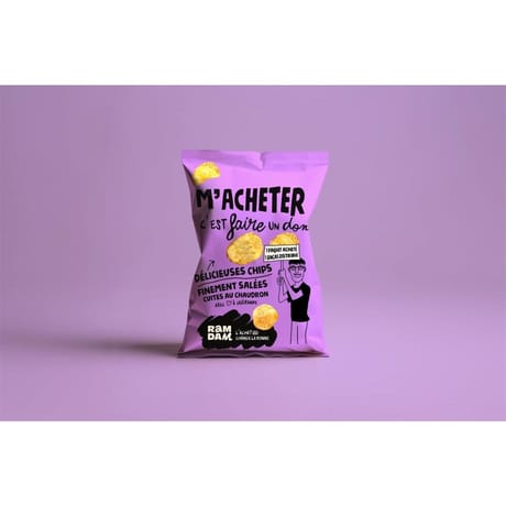 Ramdam chips croustillantes légèrement  salées 125g