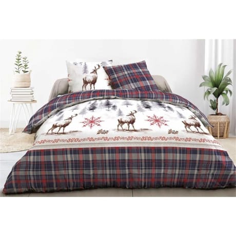 Parure housse de couette 260x240cm + 2 taies 63x63cm chatel