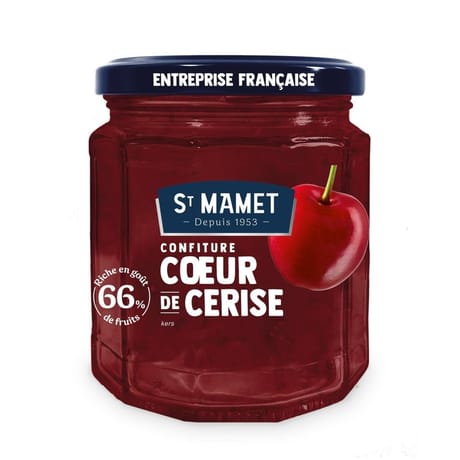 St mamet confiture coeur de cerise 310g