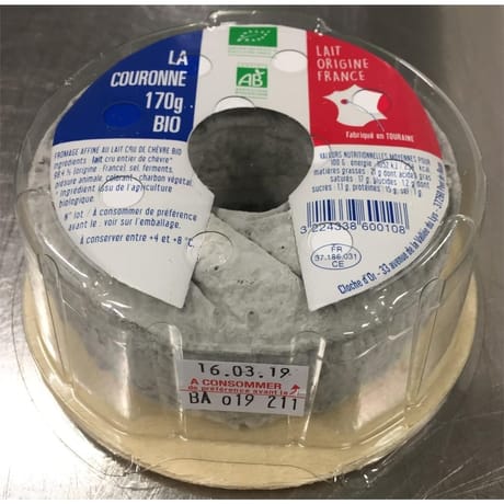 Couronne de touraine minicave bio 170g  lait de chèvre cru
