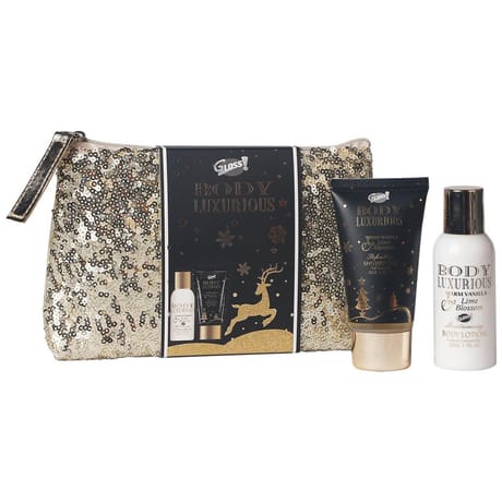 Trousse bain dore strass body luxurious