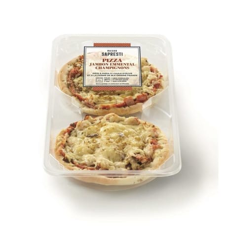 Pizza jambon emmental champignon (2x140g) 280g