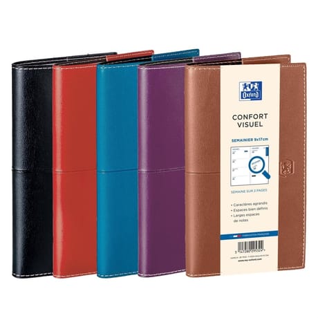 Oxford agenda voyage visio+ 9x17 112 pages 1semaine/2 pages 2025 assorti français