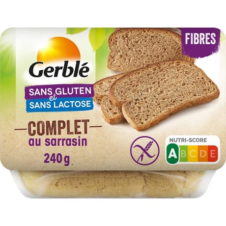 Gerblé pain complet sarrasin sans gluten 240g