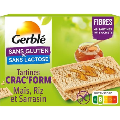 Gerblé sans gluten cra'cform maïs riz sarrasin 210g