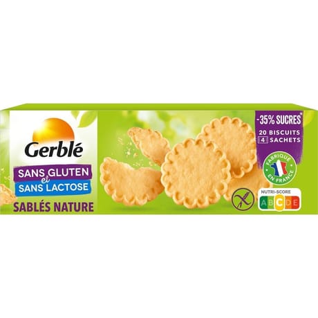 Gerblé sablés nature sans gluten et sans lactose 120g