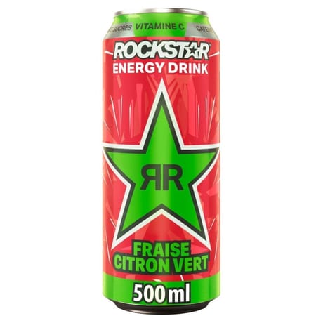 Rockstar boisson énergisante fraise citron vert 500 ml