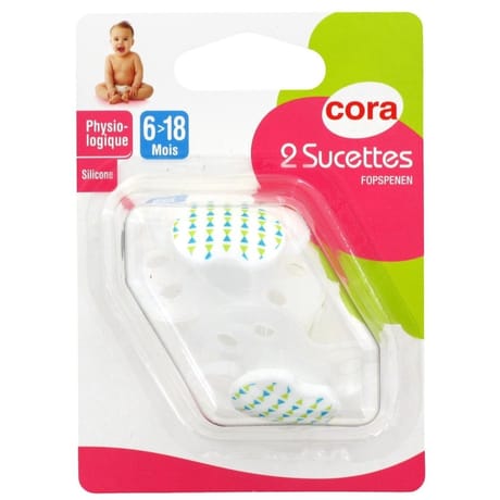 2 sucettes physiologiques 6/18 mois silicone tree birds Cora