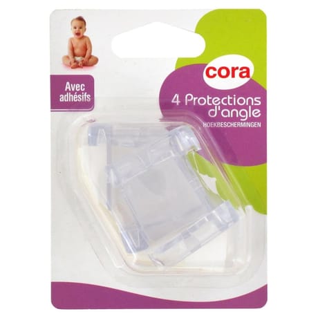 4 protections d'angles avec adhésifs Cora