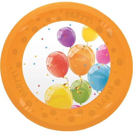 Assiette réutilisable 21cm joyeux anniversaire