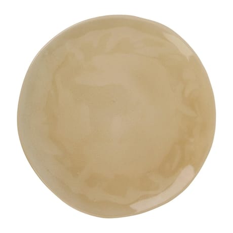 Assiette plate gres d28cm h2.3cm reactive glaze creme 4755c forme irre