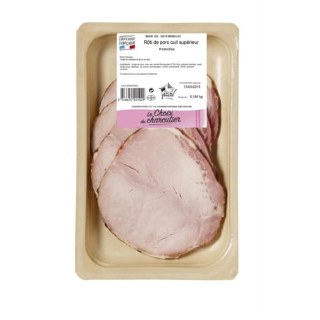 Rôti de porc cuit charcutier (4tranches) 180g vpf