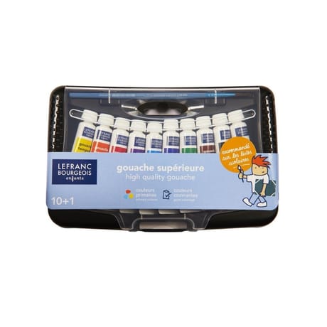Lefranc & bourgeois college box 10 tubes de gouache 10 ml + 1 pinceau