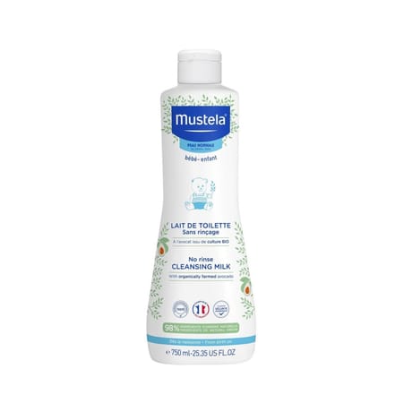 Mustela lait de toilette sans rinçage 750ml