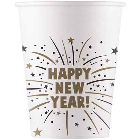 8 gobelet carton 20 cl happy new year flares fsc ue