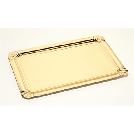 3 Plateaux en carton 30x39cm Or
