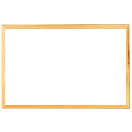 Tableau blanc 60x40cm cadre pin non magnetique