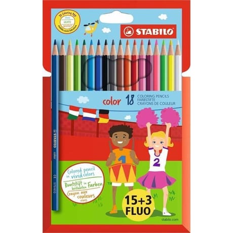 Stabilo - Pochette 15+3  crayons de couleur color