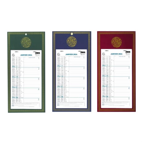 Exacompta calendrier mensuel perfore 410x200 12 feuillets
