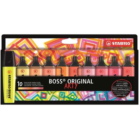 Stabilo surligneurs boss orginal arty couleurs chaudes