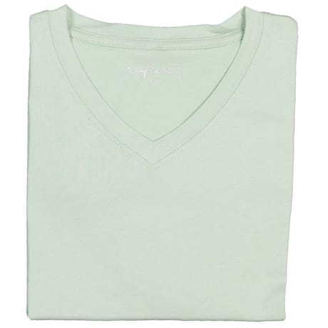 Tee shirt col v manches courtes coul basic homme JADE L