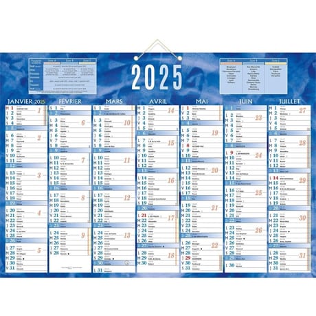Calendrier 230 bleu