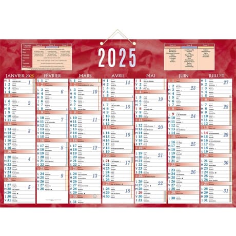 Calendrier 230 rouge