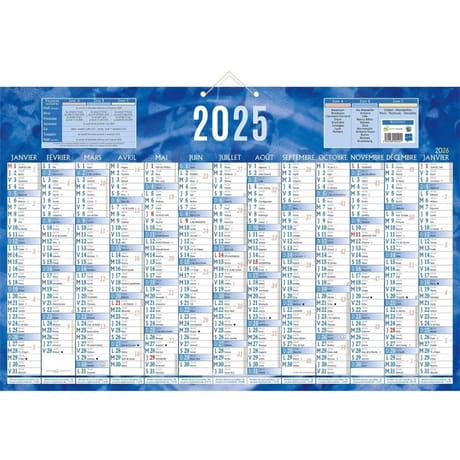 Calendrier 228 bleu
