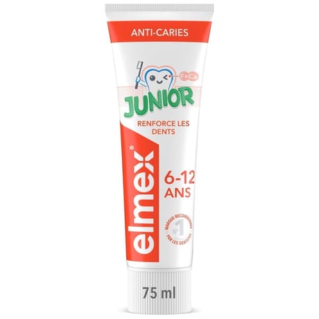 Elmex kids dentifrice anti-caries 6-12 ans 75ml