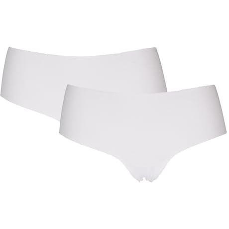 Lot de 2 hipsters invisible coton BLANC L