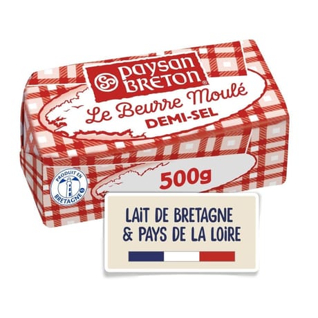 Paysan Breton beurre moulé demi-sel 500g