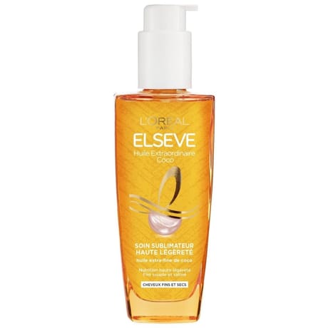 Elseve huile extraordinaire coco soin sans rinçage flacon pompe 100ml