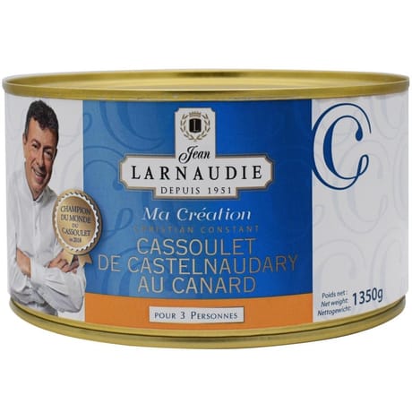 Jean larnaudie cassoulet de Castelnaudary au canard ma création boite 1350g