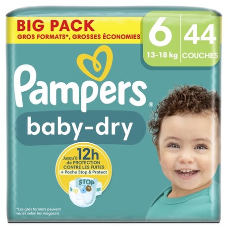 Pampers baby dry couches big pack t6 x44