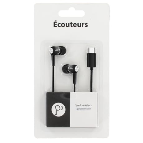 Ecouteurs intra auriculaires filaire type c