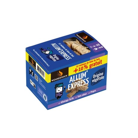 Woodstock Allum'Express - Boite de 32 rouleaux de laine de bois