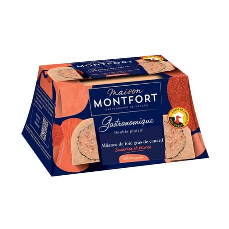 Maison montfort alliance de foie gras de canard avec 30% morceaux gastronomique Sauternes 450g