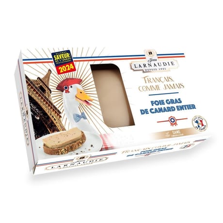 Foie gras de canard entier france "français comme jamais" coque 200g