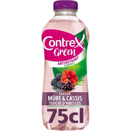 Contrex green antioxydant hibiscus mure cassis 75cl